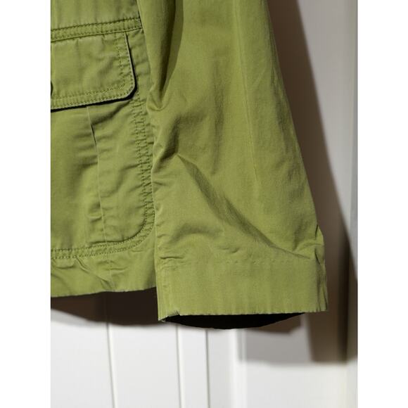 Talbots Green Twill Unlined Twill Safari Style Jacket Womens Plus Size 20W - Picture 5 of 9